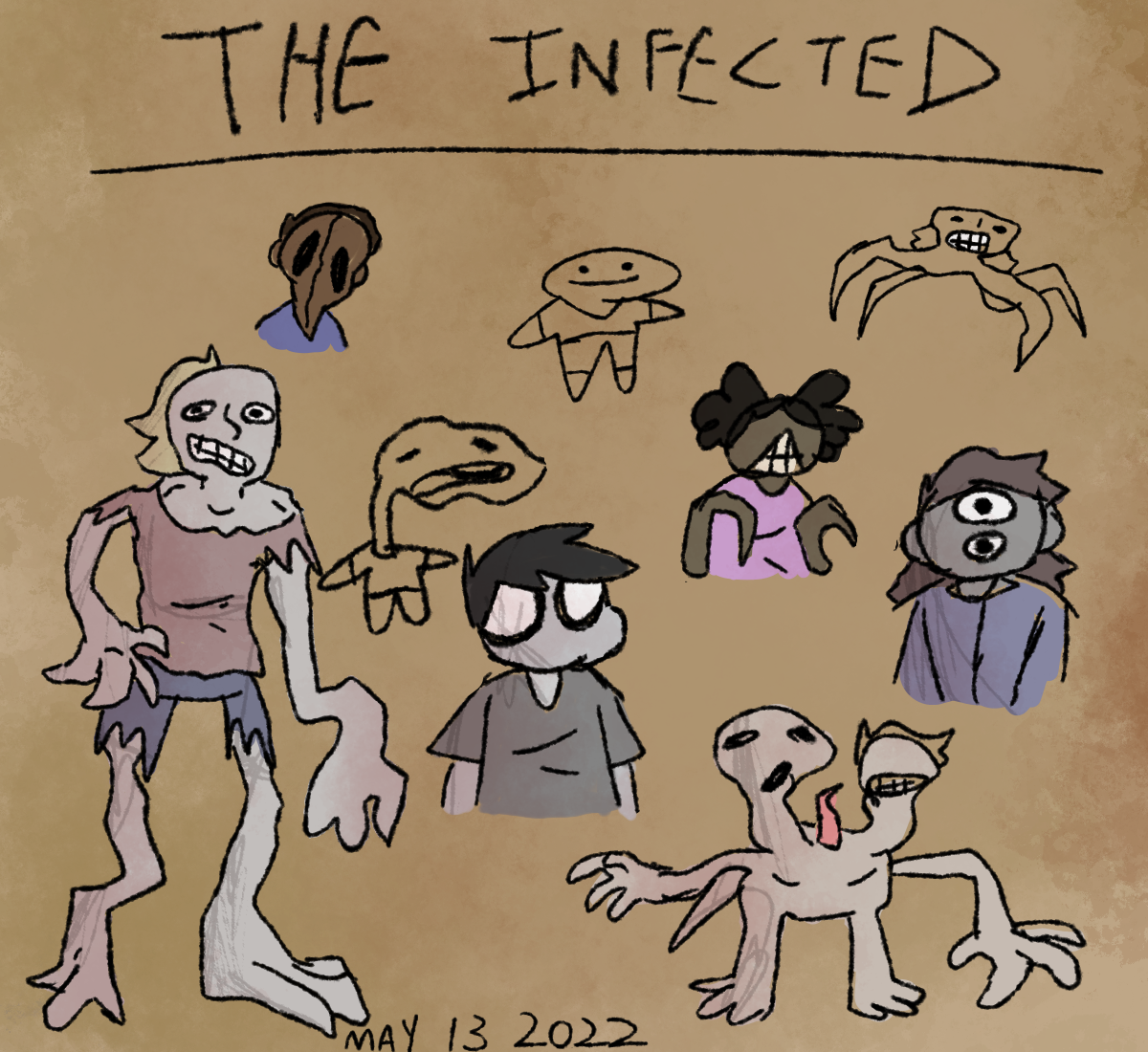 sketches of the infected